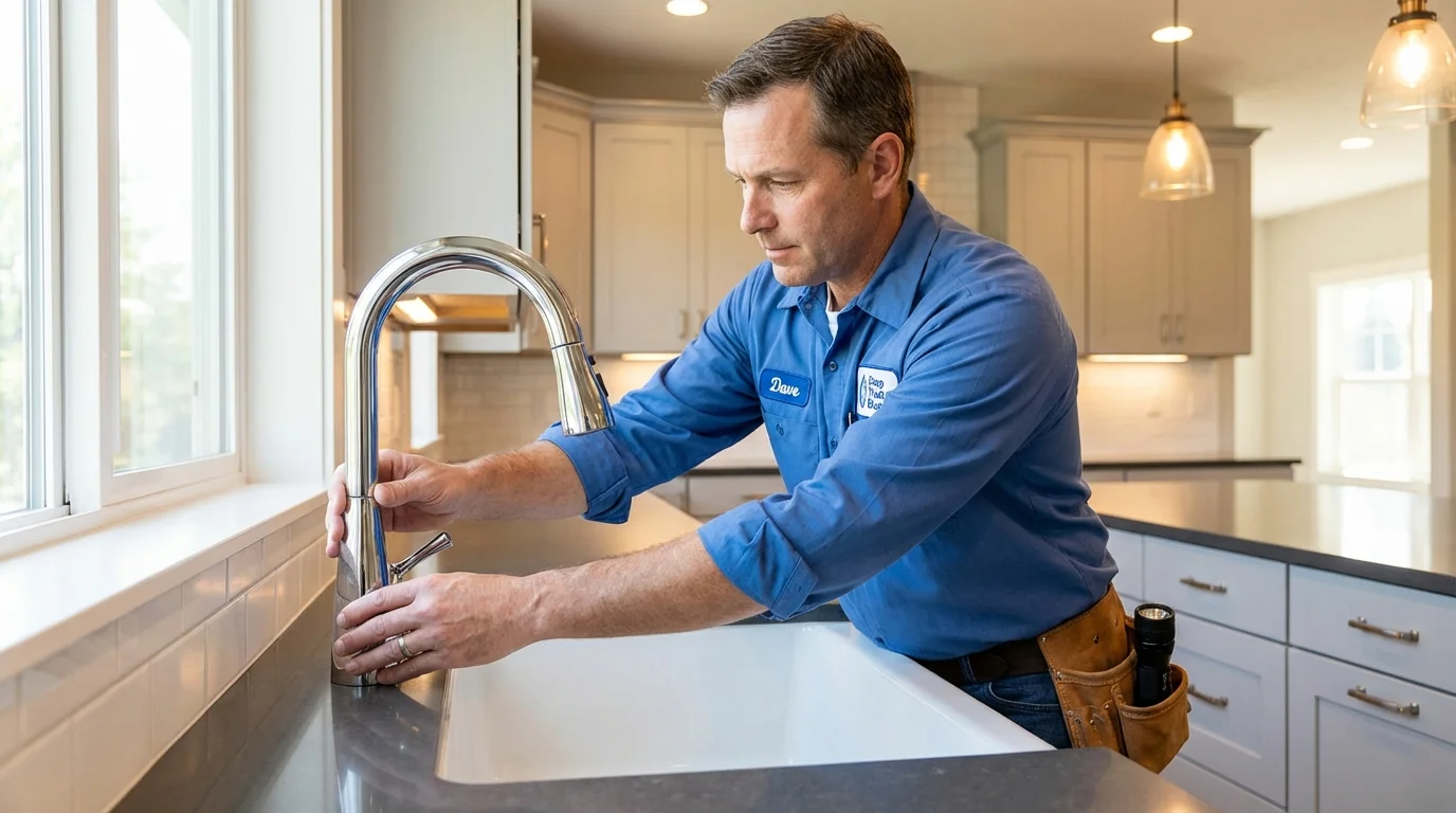 Kitchen faucet installation by Johns Plumbing LLC in Hanahan