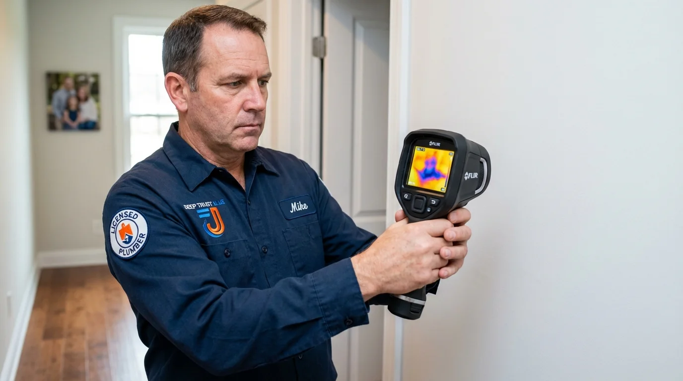 Thermal imaging leak detection by Johns Plumbing LLC in Hanahan